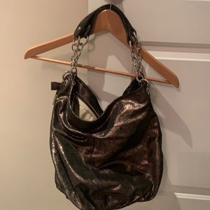 Bodhi handbag 18”x15” black/ gold